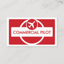 Rood wit eenvoudige aangepaste piloot visitekaartj visitekaartje