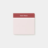 Rood Wit Eenvoudige Rand Post-it® Notes (Voorkant)