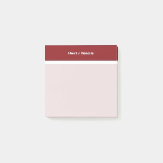 Rood Wit Eenvoudige Rand Post-it® Notes (Voorkant)