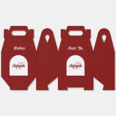 Rood Wit Effen Kleur Vlak, Aqiqah Baby shower Bedankdoosjes (Ongevouwen)