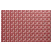 Rood wit elegant damast patroon stof (Yard (91,4 cm))