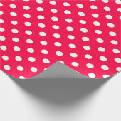Rood Wit Elegant Sjabloon Kerst Trendy Cadeaupapier (Hoek)