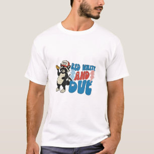 Rood wit en 4 juli zwangerschap koppels t-shirt