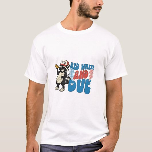 Rood wit en 4 juli zwangerschap koppels t-shirt (Voorkant)