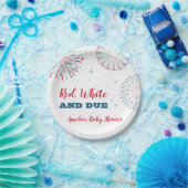 Rood, wit en Baby shower Bord (Feest)