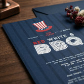 Rood Wit en BBQ 4 juli Amerika 250 Jaar Kaart