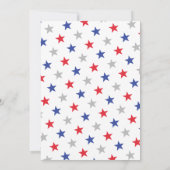 Rood wit en BBQ 4 juli patriottisch vuurwerk Kaart (Achterkant)