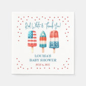 Rood, wit en bedankt! Patriotic Popsicle Shower Servet (Voorkant)