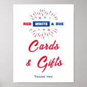 Rood wit en behoorlijk Baby shower Kaarten en cade Poster (Voorkant)