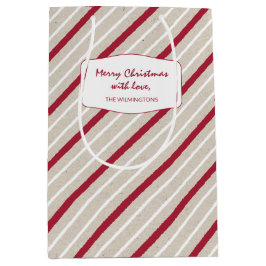 Rood, wit en beige strepjes kleine cadeautas