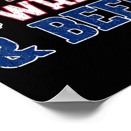 Rood wit en bier Shirt - Verenigde Staten 4 juli D Poster (Hoek)