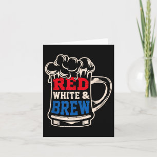Rood Wit en Bier USA 4 juli Drink geschenk Kaart