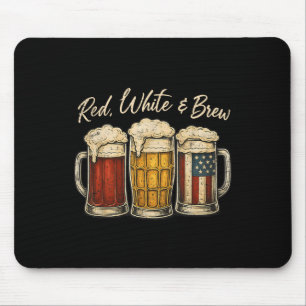 Rood Wit En Bier Vs 4 Juli Drank Cadeau _ Muismat