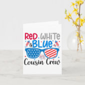 Rood Wit En Blau Neef Crew 4 Juli Kinderen VS Kaart (Gele Bloem)