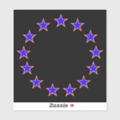 Rood wit en blauw 13 sticker (Vel)