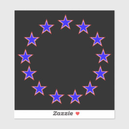 Rood wit en blauw 13 sticker