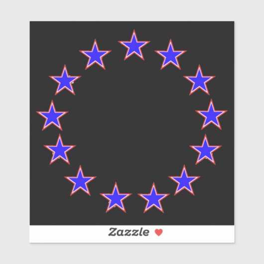 Rood wit en blauw 13 sticker (Vel)