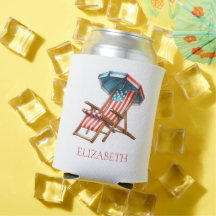 Rood Wit en Blauw 4 juli Beach Chair