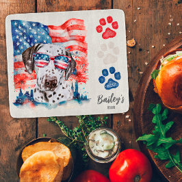 Rood Wit en Blauw 4 juli Grappige Dalmatiër Hond Snijplank