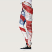 Rood Wit en Blauw 4 juli Leggings (Links)
