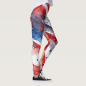 Rood Wit en Blauw 4 juli Leggings (Rechts)
