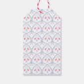 Rood, Wit en Blauw 4 juli Monogram Crest Cadeaulabel (Achterkant)