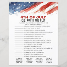 Rood, Wit en Blauw 4 juli Party Game