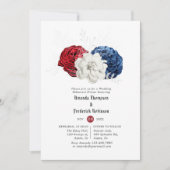 Rood wit en blauw 4 juli repetitie diner kaart (Voorkant)