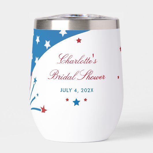 Rood wit en blauw 4 juli Vrijgezellenfeest Swag (Voorkant)