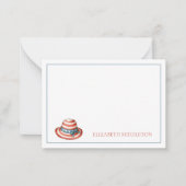 Rood Wit en Blauw 4th van Juli Sunhat Notitiekaartje (Voorkant)