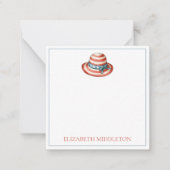Rood Wit en Blauw 4th van Juli Sunhat Notitiekaartje (Voorkant)