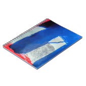 Rood, wit en blauw abstract - notitieboek (Linkerzijde)