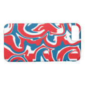 Rood wit en blauw abstract patroon Case-Mate iPhone case (Achterkant (Horizontaal))