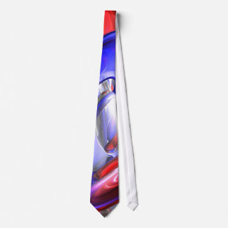 Rood, wit en blauw Abstract Stropdas
