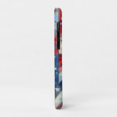 Rood, Wit en Blauw Abstract US Flag Patriottisch Case-Mate iPhone Case (Achterkant/links)