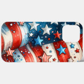 Rood, Wit en Blauw Abstract US Flag Patriottisch Case-Mate iPhone Case (Achterkant (horizontaal))