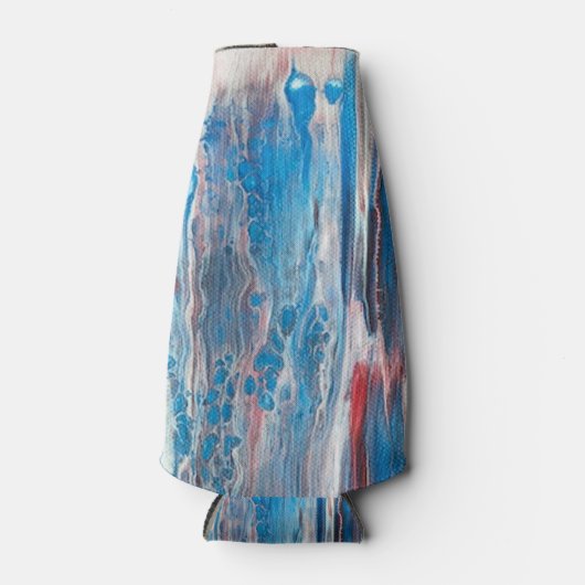 Rood Wit en Blauw Abstracte Fleskoelers Flesjeskoeler (Voorkant)
