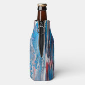 Rood Wit en Blauw Abstracte Fleskoelers Flesjeskoeler (Fles Achterkant)