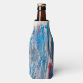 Rood Wit en Blauw Abstracte Fleskoelers Flesjeskoeler (Fles Voorkant)