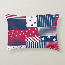 Rood, wit en blauw accent kussen