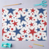 Rood, wit en blauw afdrukpatroon tissuepapier (Craft)
