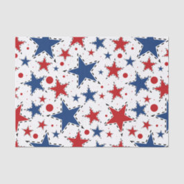 Rood, wit en blauw afdrukpatroon tissuepapier