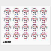 Rood Wit en Blauw American Flag Stickers stemmen (Vel)