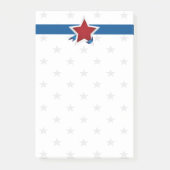 Rood wit en blauw americana patroon post-it® notes (Voorkant)