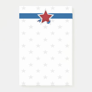 Rood wit en blauw americana patroon post-it® notes
