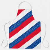 Rood, wit en blauw Amerikaans patriottisch Schort (Voorkant)