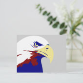 Rood, wit en blauw-Amerikaanse adelaar Briefkaart (Staand voorkant)