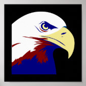 Rood, wit en blauw-Amerikaanse adelaar Poster (Voorkant)