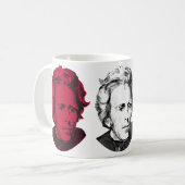 Rood, wit en blauw — Andrew Jackson Koffiemok (Voorkant links)