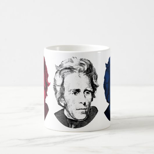 Rood, wit en blauw — Andrew Jackson Koffiemok (Center)